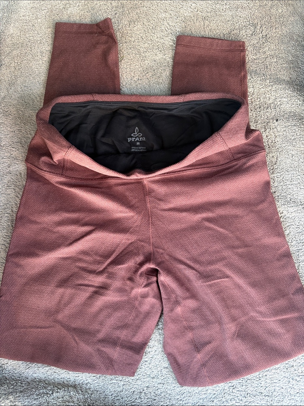 Prana Textured High-Rise leggings- Dusty Mauve